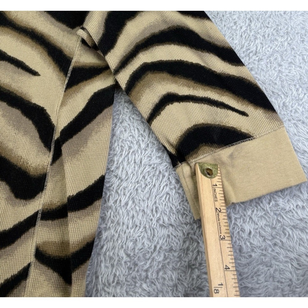 Lauren Ralph Lauren Womens 2X Zebra Henley Top Waffle Knit Cotton Plus Size - Picture 6 of 11